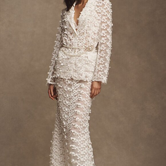 Rare- NWT Anthropologie Cynthia Rowley Sheer Lace Blazer Jacket - Size Small - Picture 3 of 3